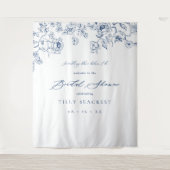 Bridal Shower Welcome Tapestry Something Blue Sign Wandteppich (Vorderseite)