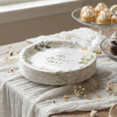 Bridal Shower White Floral Greenery Pappteller