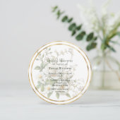 Bridal Shower White Roses Gold Frame Save The Date (Stehend Vorderseite)