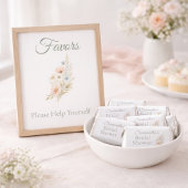 Bridal Shower Wildflower Favor Table Sign