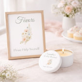 Bridal Shower Wildflower Favor Table Sign