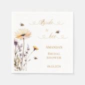 Bridal Shower wildflowers Bride to Bee Serviette (Vorderseite)