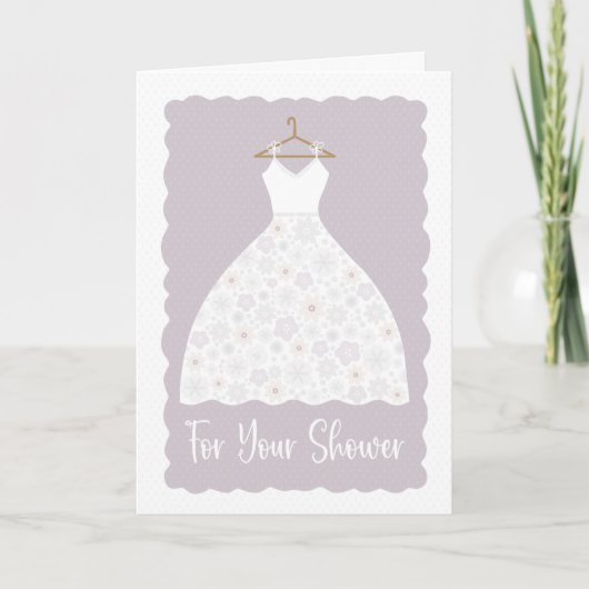 Bridal Shower with Flowery Dress Karte (Vorderseite)