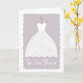 Bridal Shower with Flowery Dress Karte (Gelbe Blume)