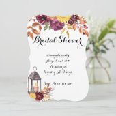 BRIDAL SHOWING INVITATION, FALL UND AUTUMN INVITÄT EINLADUNG (Stehend Vorderseite)