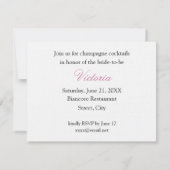 BRIDAL SHOWINVITATION EINLADUNG (Rückseite)