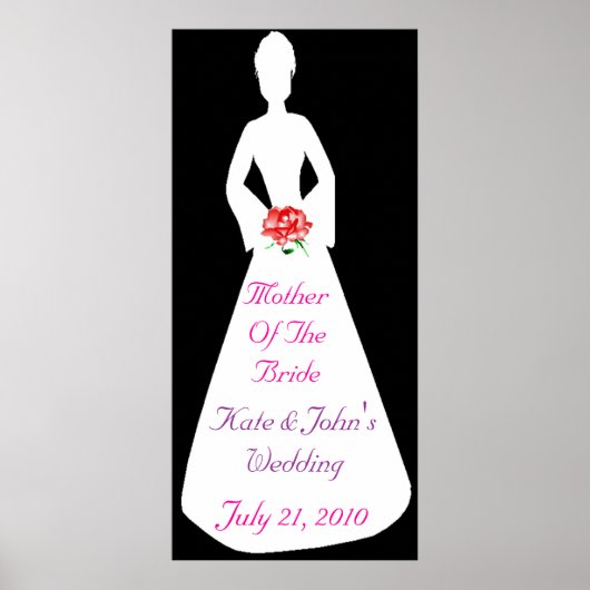 Bridal Silhouette I Mutter der Braut Poster (Vorne)