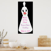 Bridal Silhouette I Mutter der Braut Poster (Küche)
