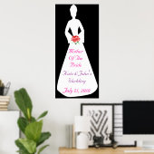 Bridal Silhouette I Mutter der Braut Poster (Heimbüro)