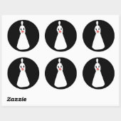 Bridal Silhouette I Runder Aufkleber (Blatt)