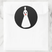 Bridal Silhouette I Runder Aufkleber (Tasche)
