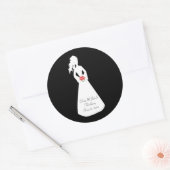 Bridal Silhouette II Runder Aufkleber (Umschlag)