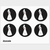 Bridal Silhouette II Runder Aufkleber (Blatt)