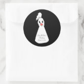 Bridal Silhouette II Runder Aufkleber (Tasche)