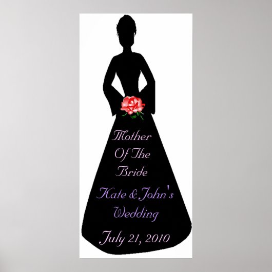 Bridal Silhouette Mutter der Braut Poster (Vorne)