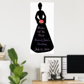 Bridal Silhouette Mutter der Braut Poster (Heimbüro)
