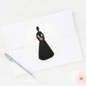 Bridal-Silhouette Runder Aufkleber (Umschlag)