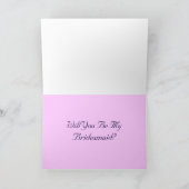 Bridal Silhouette wird mein Bridmaid rosa sein Einladung (Innenseite)