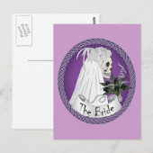 Bridal Skull - lila Postkarte (Vorne/Hinten)
