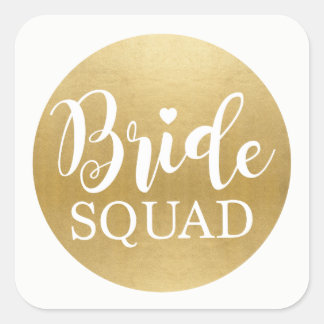 Bridal Squad Brautparty Stickers Gold Bridal