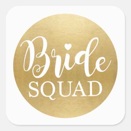 Bridal Squad Brautparty Stickers Gold Bridal (Vorderseite)