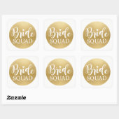 Bridal Squad Brautparty Stickers Gold Bridal (Blatt)