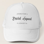 Bridal Squad Bridesmaid Womens Modern Minimalistis Truckerkappe (Vorderseite)