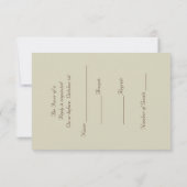 Bridal Stiefel mit getrocknetem Gipskraut RSVP Karte (Rückseite)