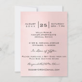 Bridal Sweet 16. 15. Kiss LIPS Rose Pink Einladung (Rückseite)