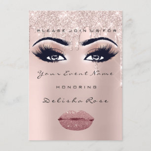 Bridal Sweet 16. 15. Kiss LIPS Rose Skinny Einladung