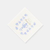 Bridal Tea Blue China White Lace Script Dusche Serviette (Ecke)