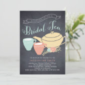 Bridal Tea Bridal Dusche Einladung (Stehend Vorderseite)