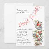 Bridal Tea Celebration Einladung (Vorne/Hinten)