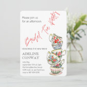 Bridal Tea Celebration Einladung (Stehend Vorderseite)
