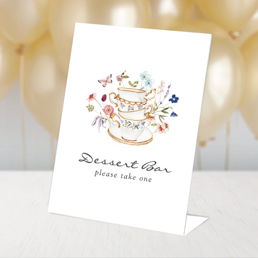 Bridal Tea Dessert Sign Sockelschild