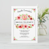 Bridal Tea Dusche Einladung (Stehend Vorderseite)