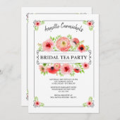 Bridal Tea Dusche Einladung (Vorne/Hinten)