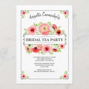 Bridal Tea Dusche Einladung