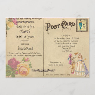 Bridal Tea Dusche Honorar, Stil alte Postkarte