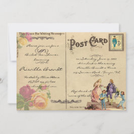 Bridal Tea Dusche Honorar, Stil alte Postkarte