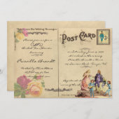 Bridal Tea Dusche Honorar, Stil alte Postkarte (Vorne/Hinten)