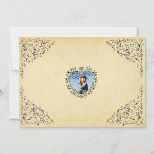 Bridal Tea Dusche Honorierung, Stil alte Postkarte (Rückseite)