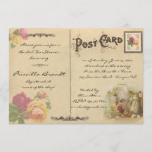 Bridal Tea Dusche Honorierung, Stil alte Postkarte