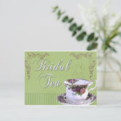 Bridal Tea Einladung, altmodisch Einladungspostkarte (Stehend Vorderseite)
