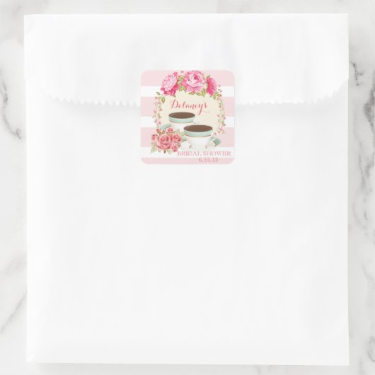 Bridal Tea Gastgeschenk Stickers (Tasche)