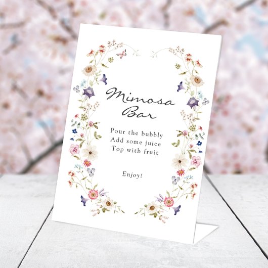 Bridal Tea Mimosa Sign Sockelschild