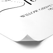 Bridal Tea Party Begrüßung Zeichen - Kalligrafie Poster (Ecke)