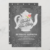 Bridal Tea Party | Brautparty Einladung (Vorne/Hinten)