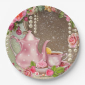 Bridal Tea Party Brautparty Pappteller (Vorderseite)