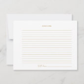 Bridal Tea Party Chinoiserie Blue Recipe Card Dankeskarte (Rückseite)